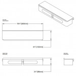 Eloquence Shelf and Double Drawers Specifications